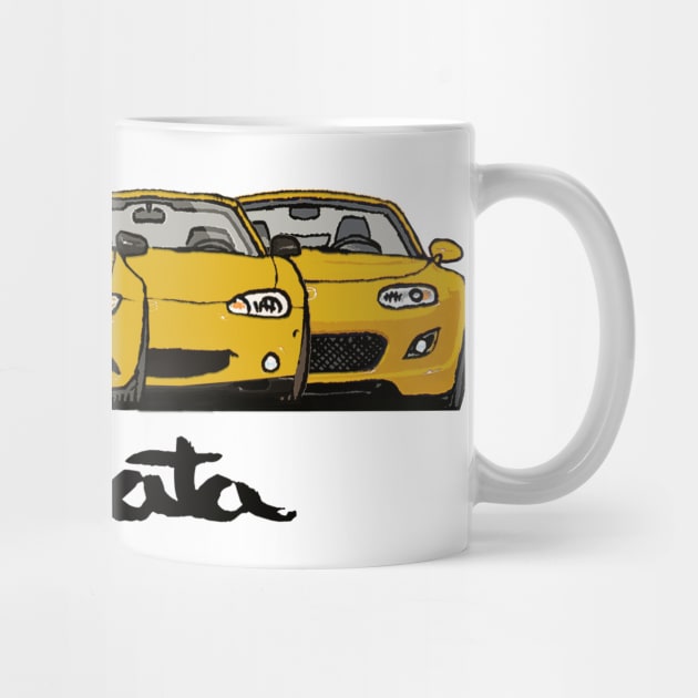 MX5 Miata Generations Yellow by Woreth